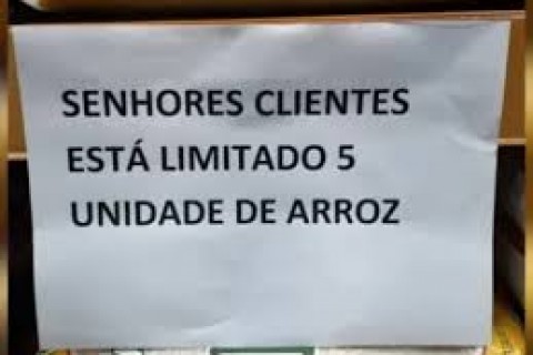Supermercados de várias regiões começam a limitar quantidade de arroz por cliente