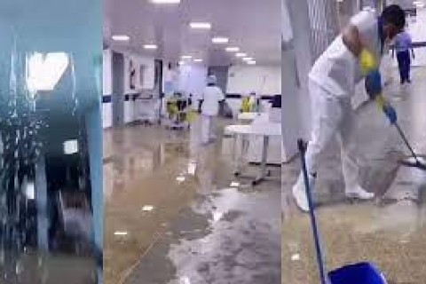 Vazamento de Água no HGE Após Fortes Chuvas: Pacientes Denunciam Condições Precárias